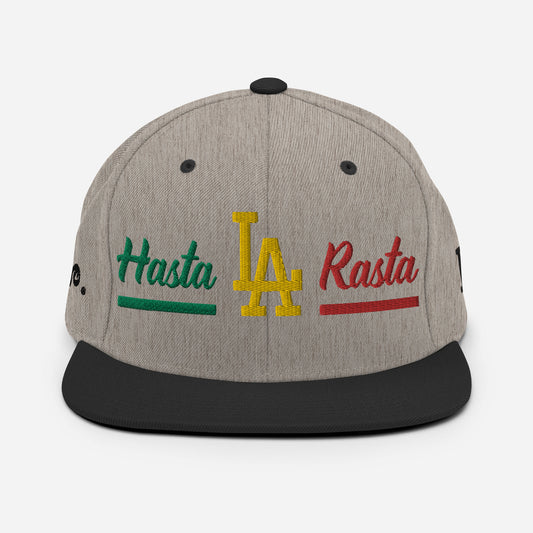 Porque Sí Hasta La Rasta Heather Grey Snapback Hat